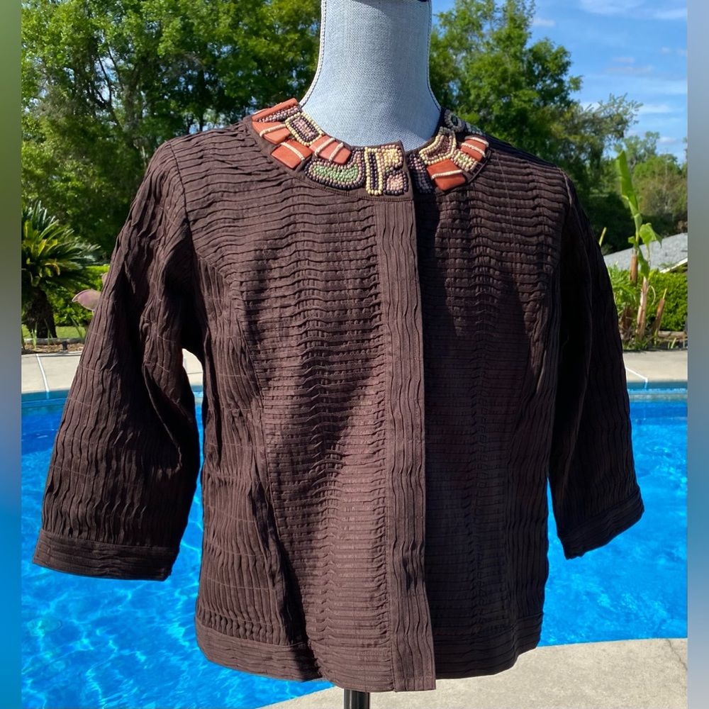 Chicos NWT Jacket with Beading Size 3